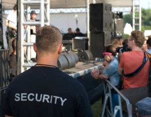 security guard at concert