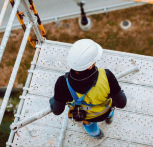 worker on scaffold