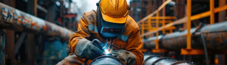 pipefitter welding pipe